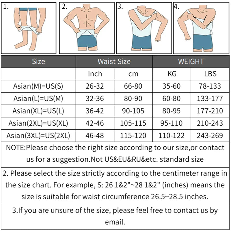 Men Slimming Body Shaper Belly Control Shapewear Man