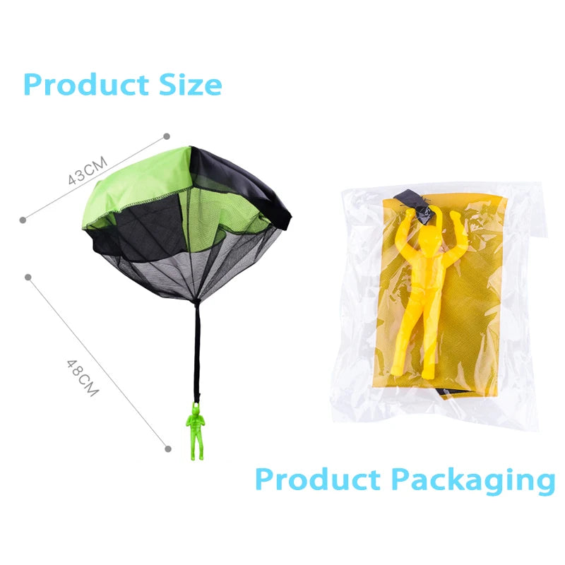 Children Sports Play Parachute Toys Inside & Outside Games Soldier Flying Parachute Fun Party Sports Activity Toys Gifts for Boy