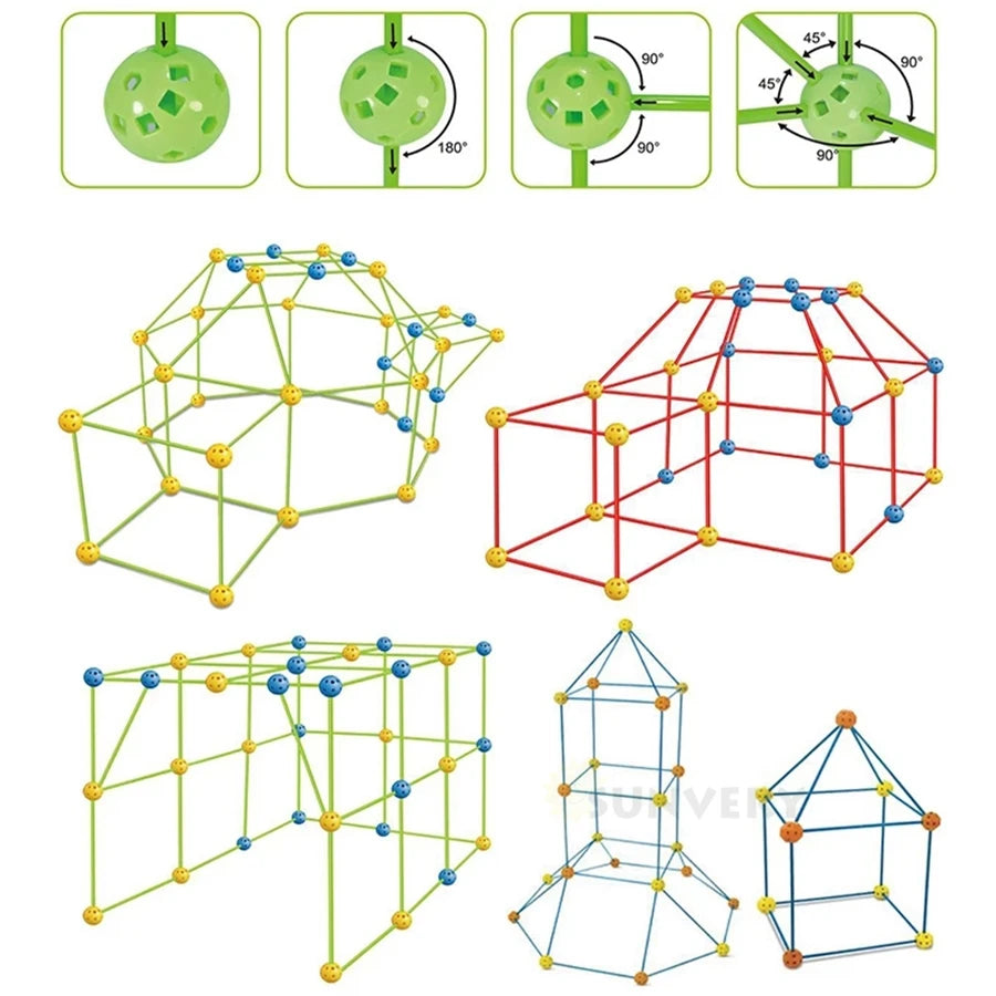 Kids forts building kit Construction Fortress Child Game
