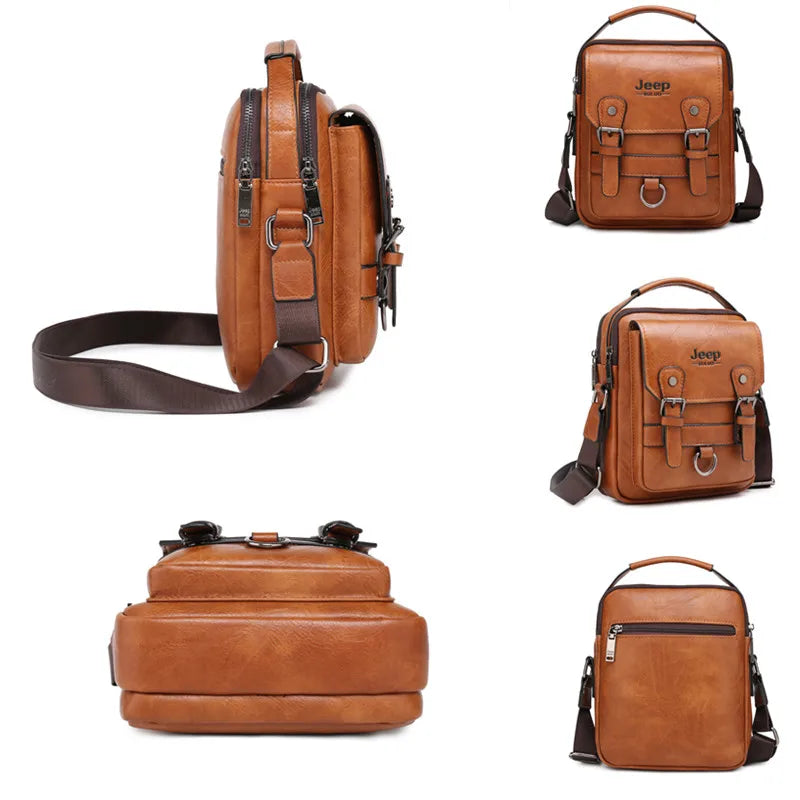 JEEP BULUO Multi function Business Handbags Men New