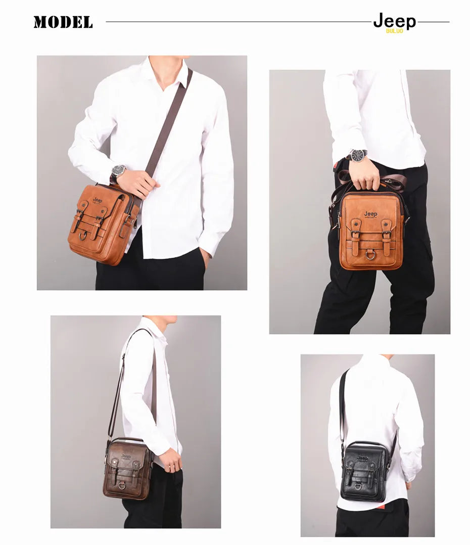 JEEP BULUO Multi function Business Handbags Men New