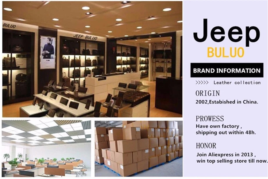 JEEP BULUO Multi function Business Handbags Men New