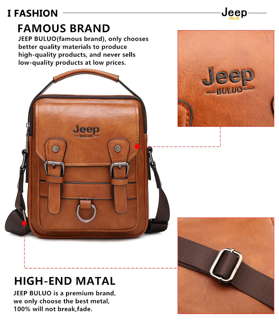 JEEP BULUO Multi function Business Handbags Men New