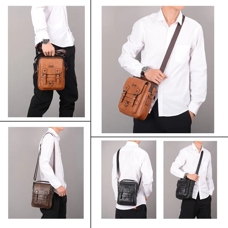 JEEP BULUO Multi function Business Handbags Men New