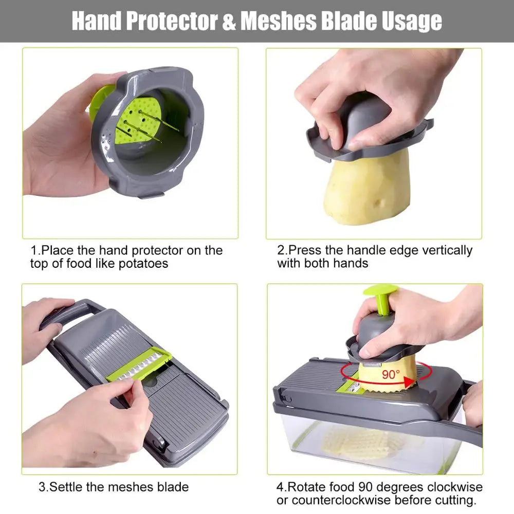 Vegetable Chopper Multifunctional Grater Cutter Kitchen Accessories Manual