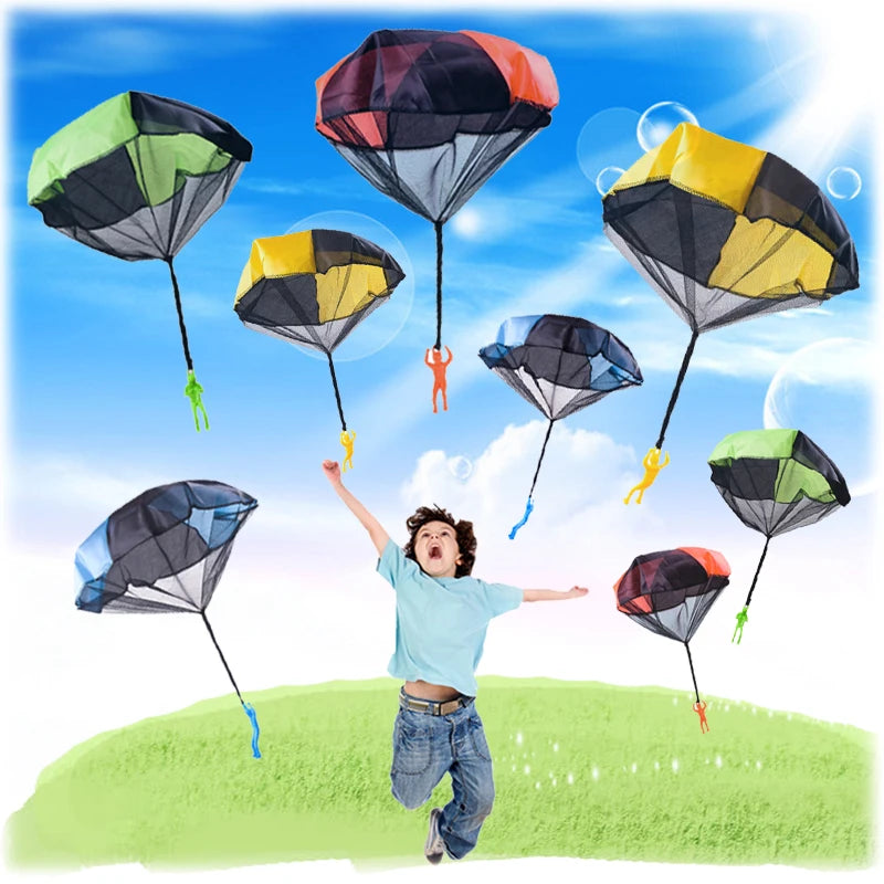 Children Sports Play Parachute Toys Inside & Outside Games Soldier Flying Parachute Fun Party Sports Activity Toys Gifts for Boy