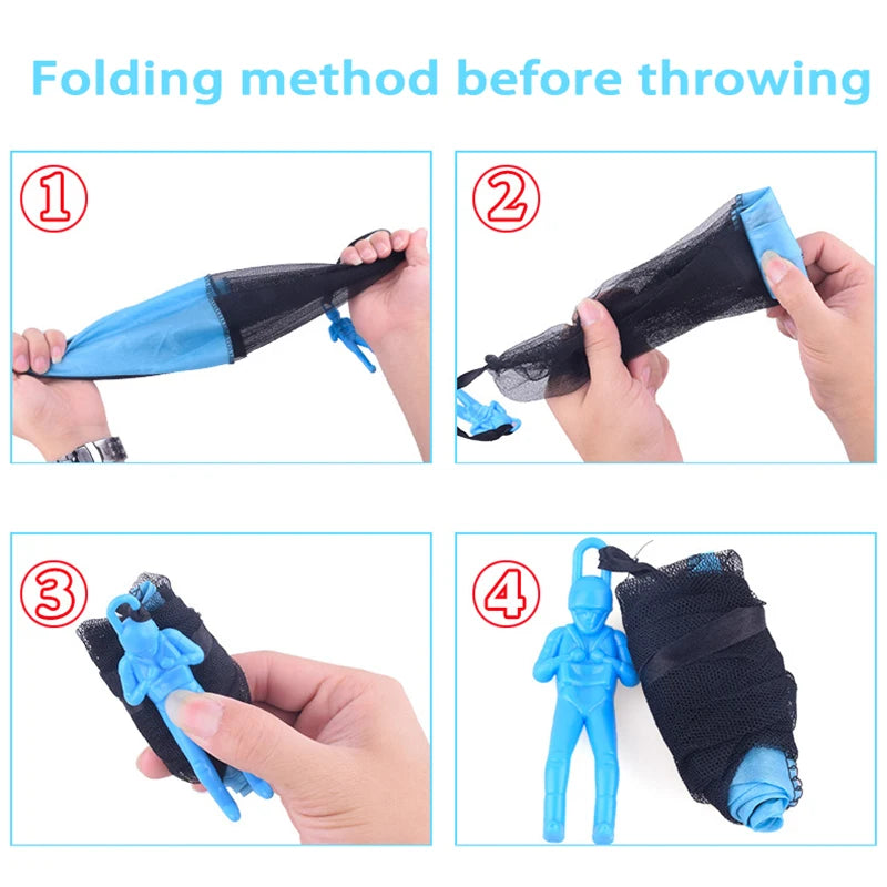 Children Sports Play Parachute Toys Inside & Outside Games Soldier Flying Parachute Fun Party Sports Activity Toys Gifts for Boy