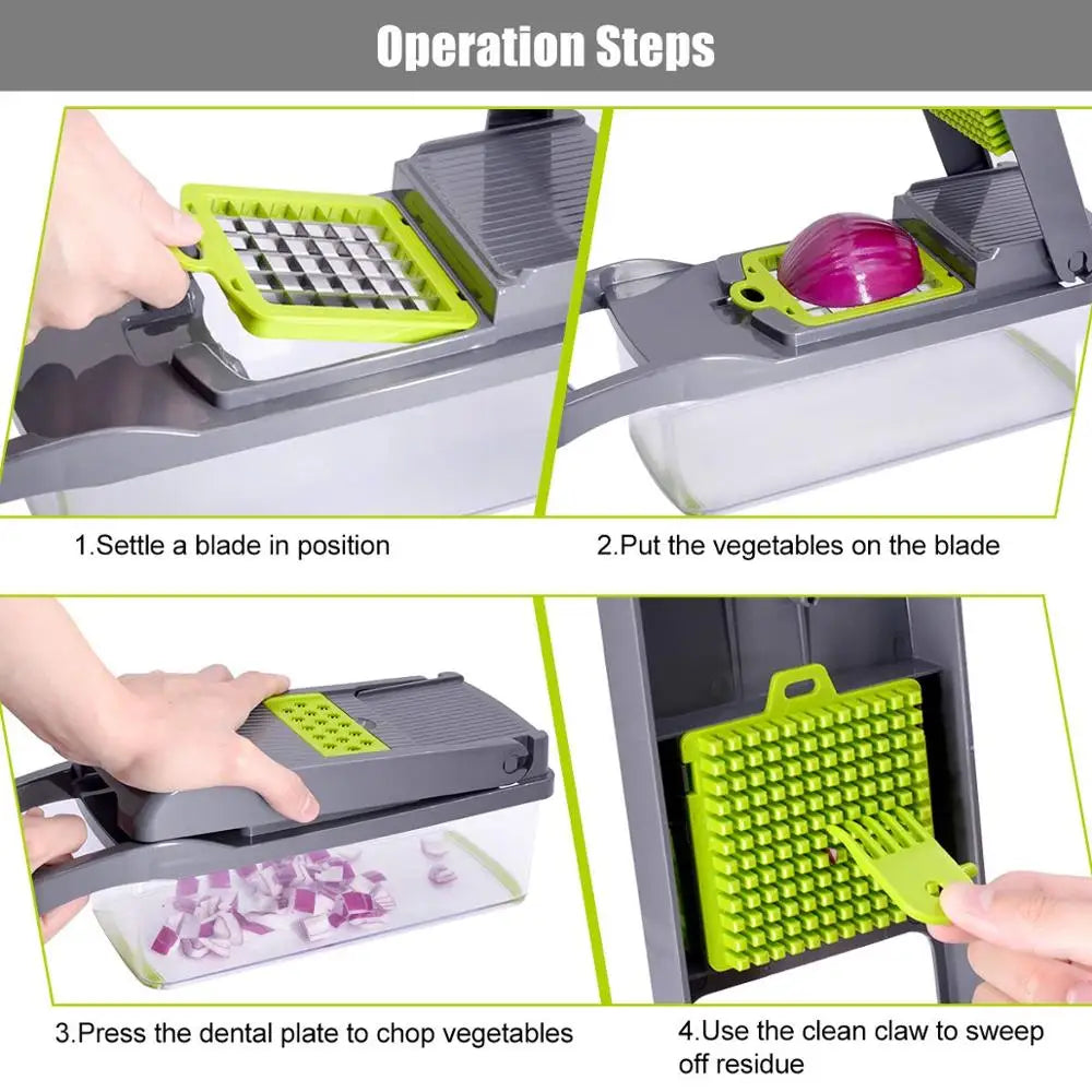 Vegetable Chopper Multifunctional Grater Cutter Kitchen Accessories Manual