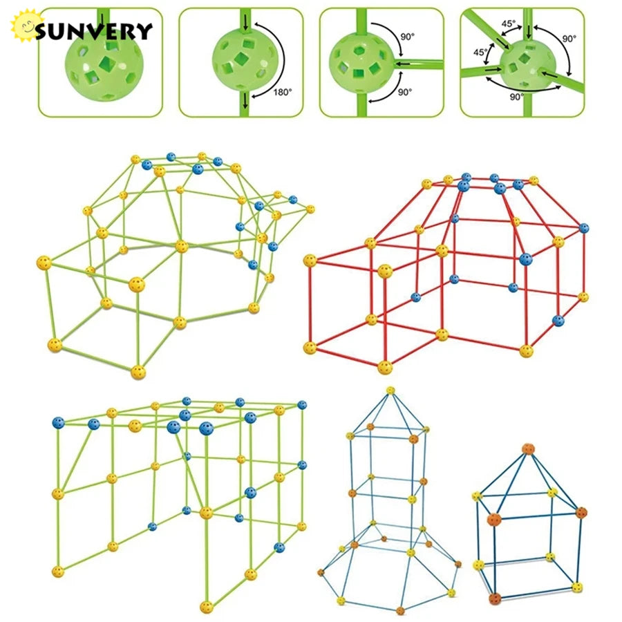 Kids forts building kit Construction Fortress Child Game