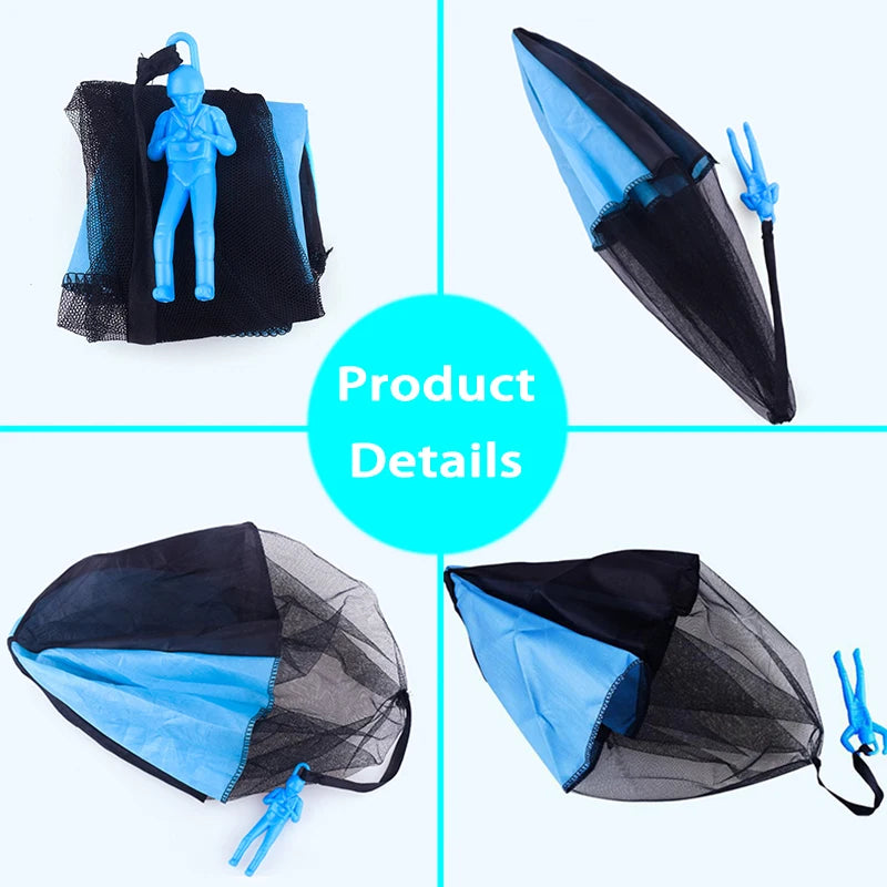 Children Sports Play Parachute Toys Inside & Outside Games Soldier Flying Parachute Fun Party Sports Activity Toys Gifts for Boy