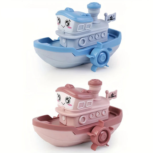 1PC Wind up Steamer Bath Toy Funny Windup