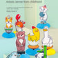 1 Set Kid Animals Ring Toss Game Toy