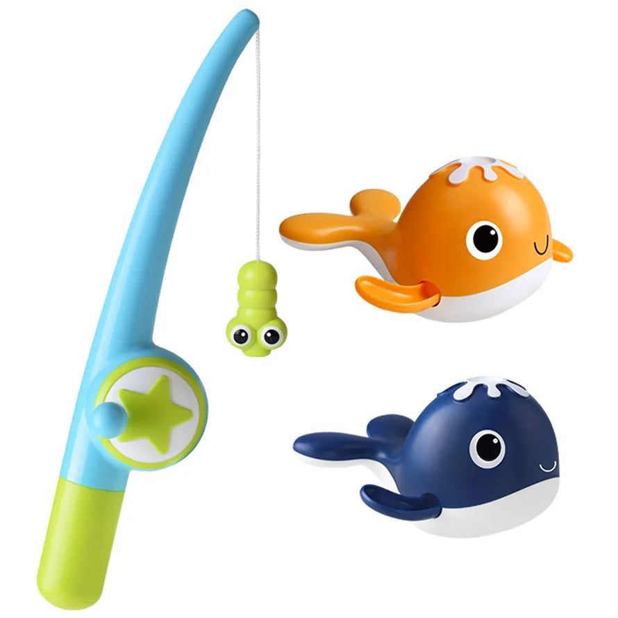 Magnet Baby Bath Fishing Toys Wind up Swimming