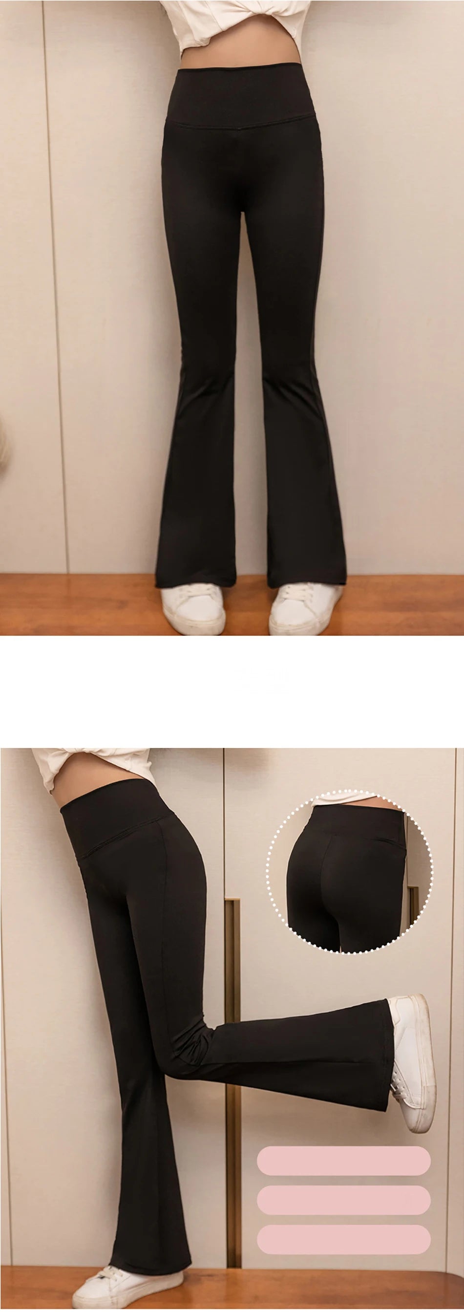Stylish Children High Waisted Slimming Comfortable Bootcut Leggings