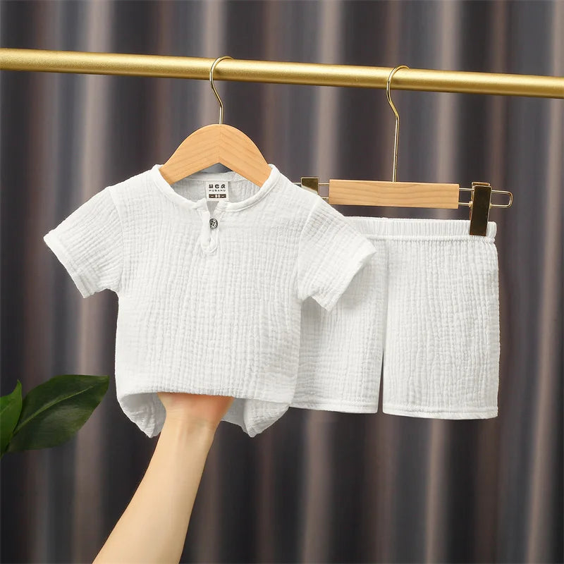 0 5Y Boys Girls Clothing Sets Summer Solid