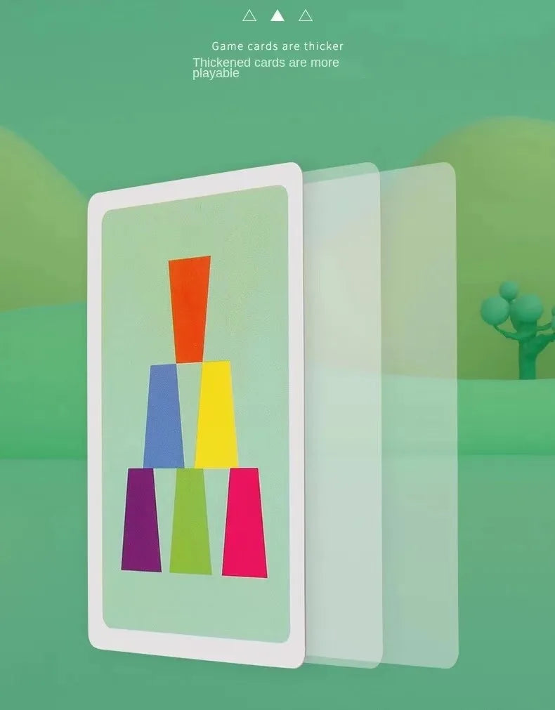 Montessori Toys Mini Stack Cup Game With Card