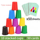Montessori Toys Mini Stack Cup Game With Card