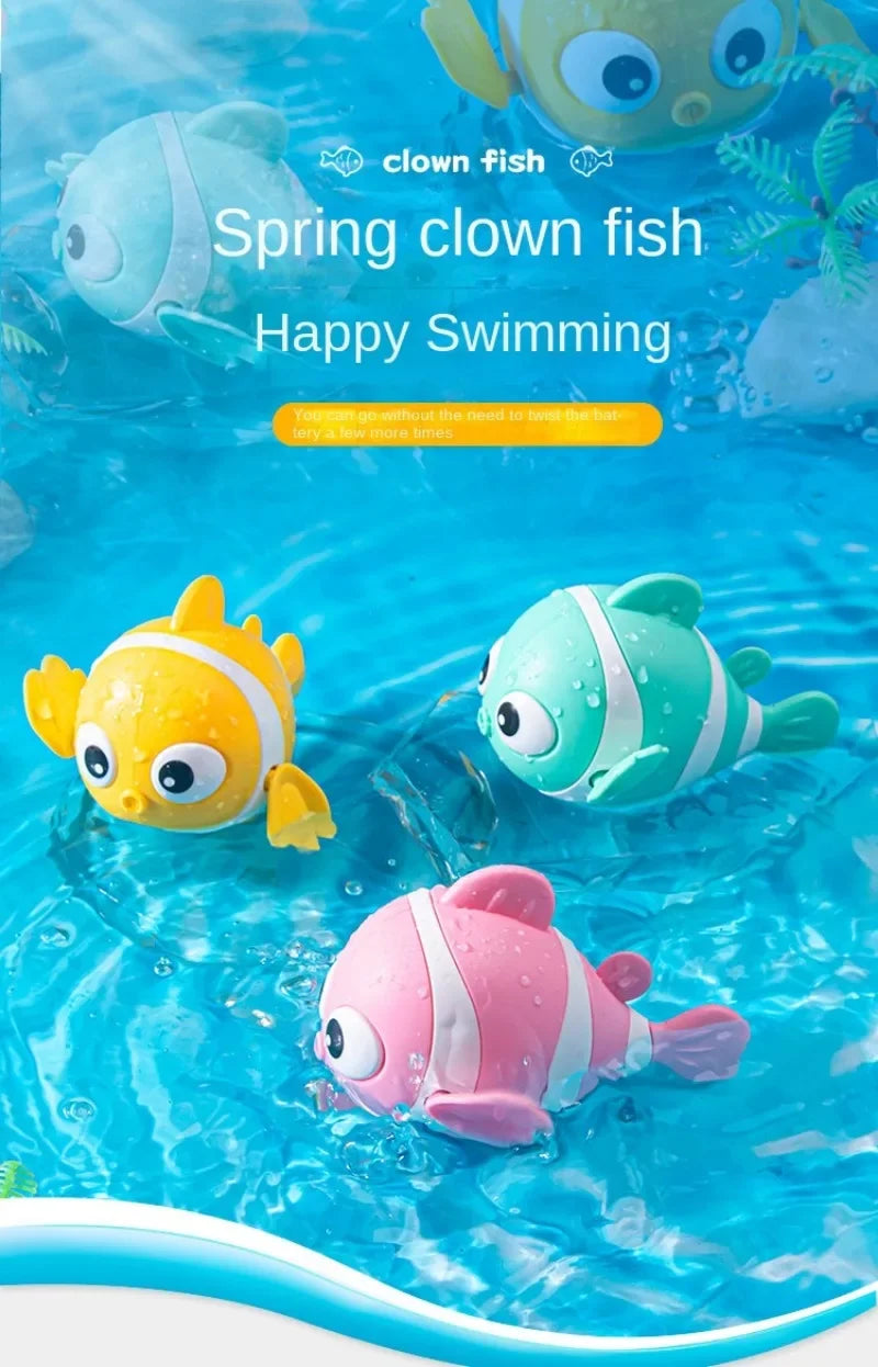 Bath Toys Cute Swimming Clown Fish Bath Toy