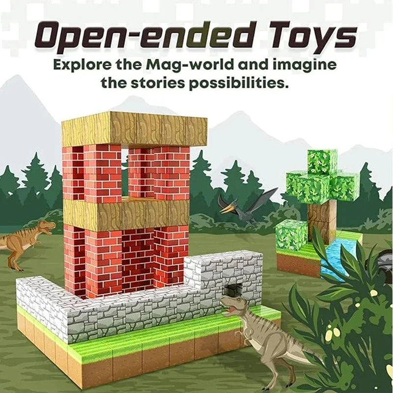 Magnetic Building Blocks Mine World Magnet Cube for