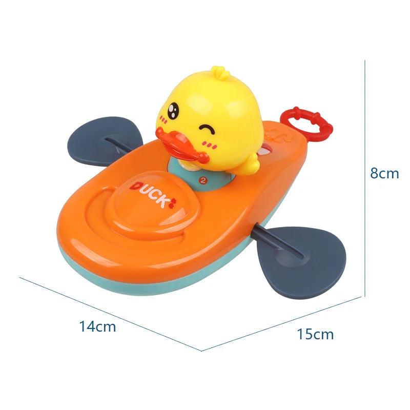 1 Pc Little Yellow Duck Kayak Toy Swimming