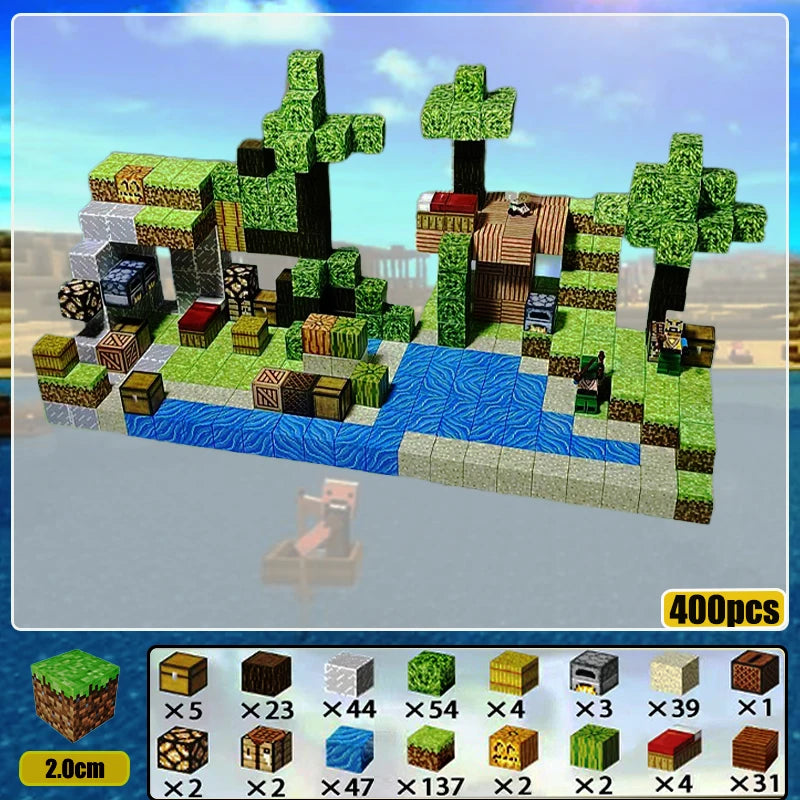 Creative Magnetic Building Blocks Mine World Magnet Cube