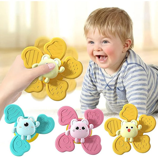Baby Bath Toys Funny Bathing Sucker Spinner Suction