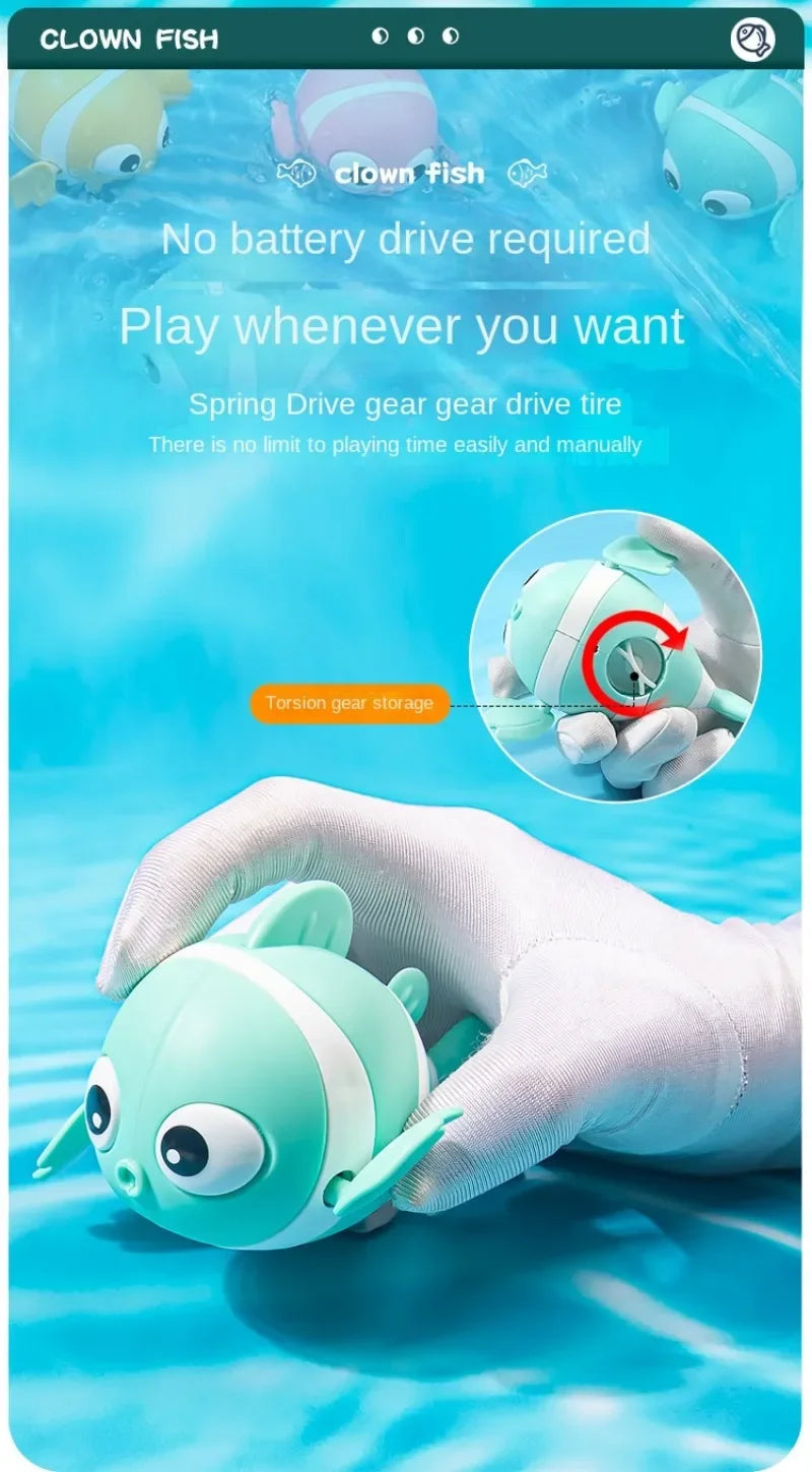 Bath Toys Cute Swimming Clown Fish Bath Toy