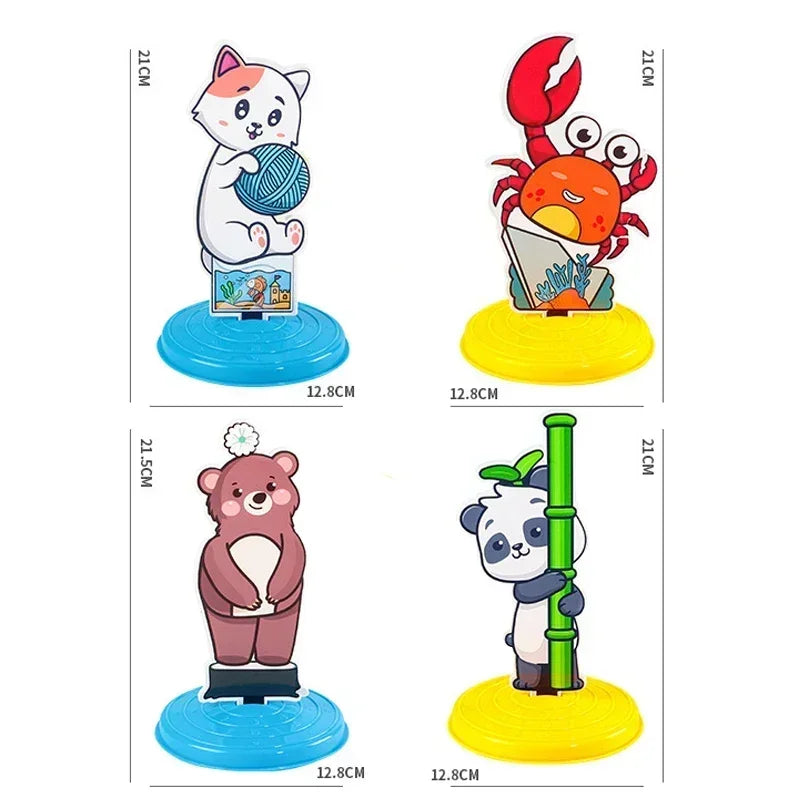1 Set Kid Animals Ring Toss Game Toy