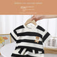 Summer Children Sets Boys Girls Short sleeved Striped