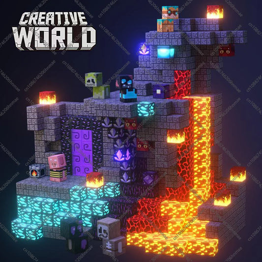 Magnetic Building Blocks Mine World Magnet Cube for