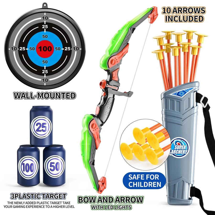 Kids Bow and Arrow Set LED Light Up