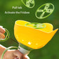 Pull String Flying Saucer Disc Launcher Kids Flying