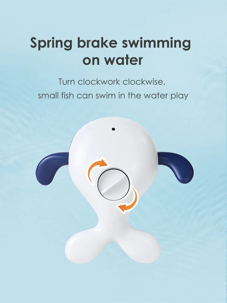 Magnet Baby Bath Fishing Toys Wind up Swimming