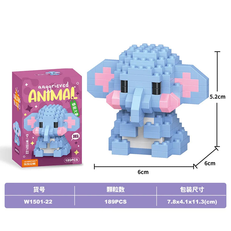 Animal Cat Bricks Constructor Set Micro Building Blocks