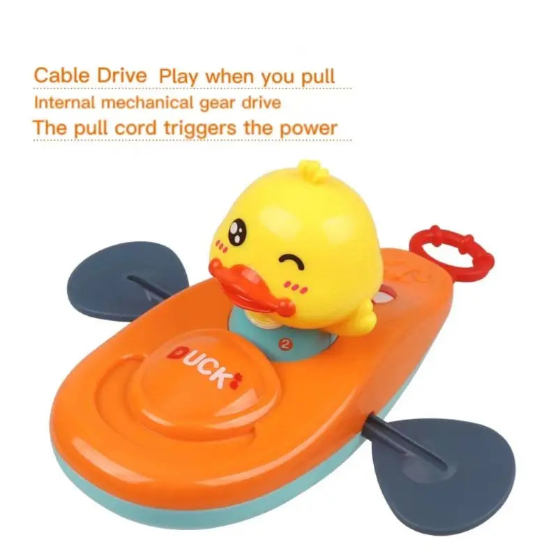 1 Pc Little Yellow Duck Kayak Toy Swimming