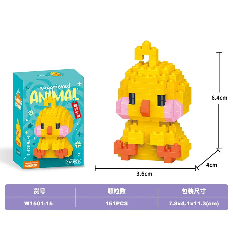 Animal Cat Bricks Constructor Set Micro Building Blocks