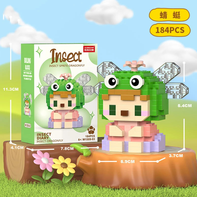 Animal Cat Bricks Constructor Set Micro Building Blocks