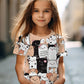 Girl T Shirts Cartoon Cat Graphic T Shirts