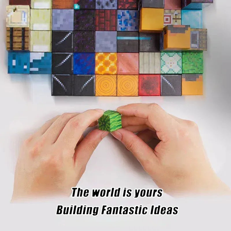 Magnetic Building Blocks Mine World Magnet Cube for