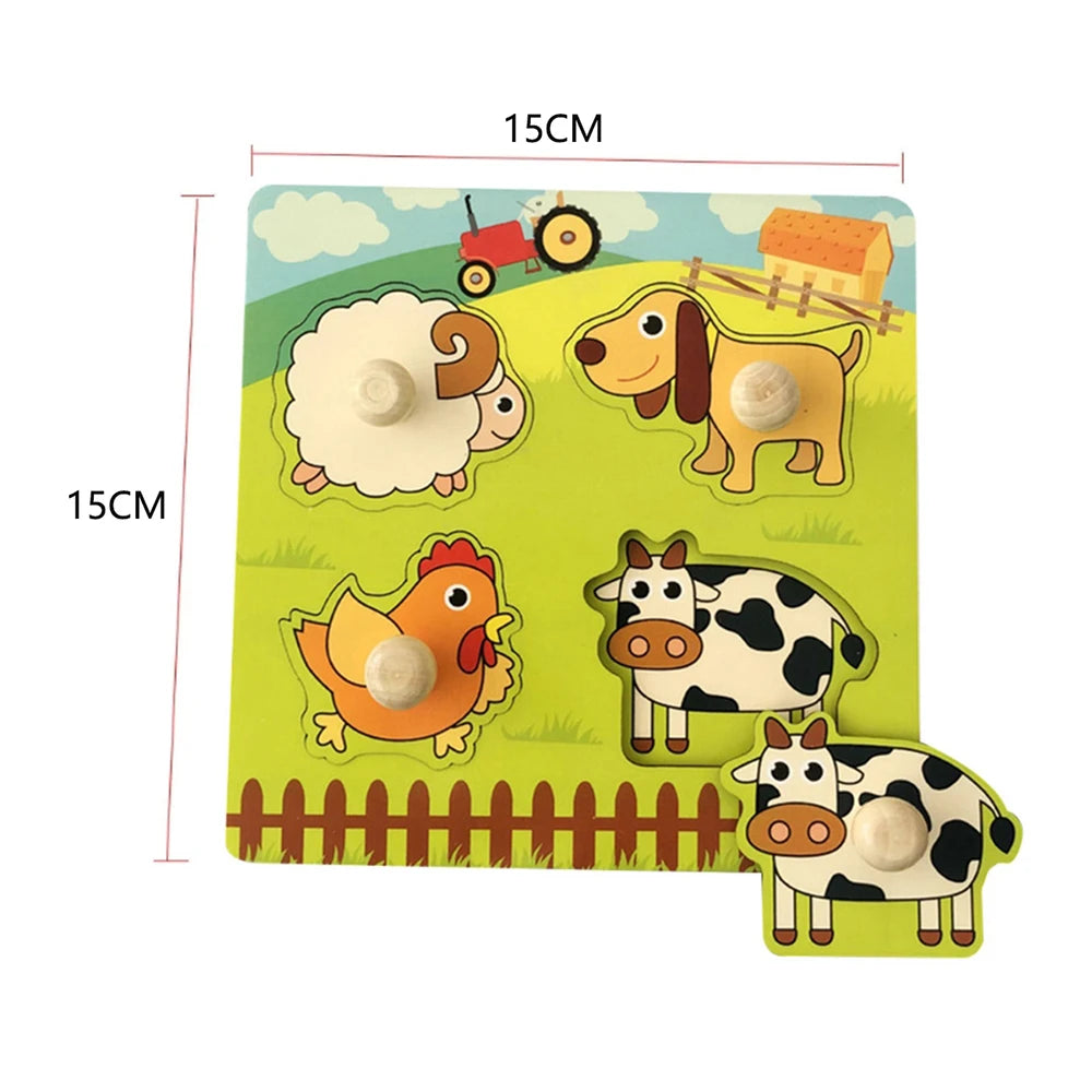 Children Wooden Puzzle Montessori Toys For Baby 1