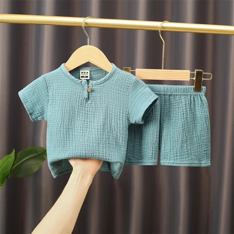 0 5Y Boys Girls Clothing Sets Summer Solid