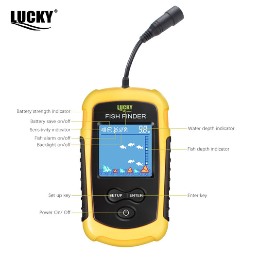 FFC1108 1 Alarm 100M Portable Sonar Fish Finders