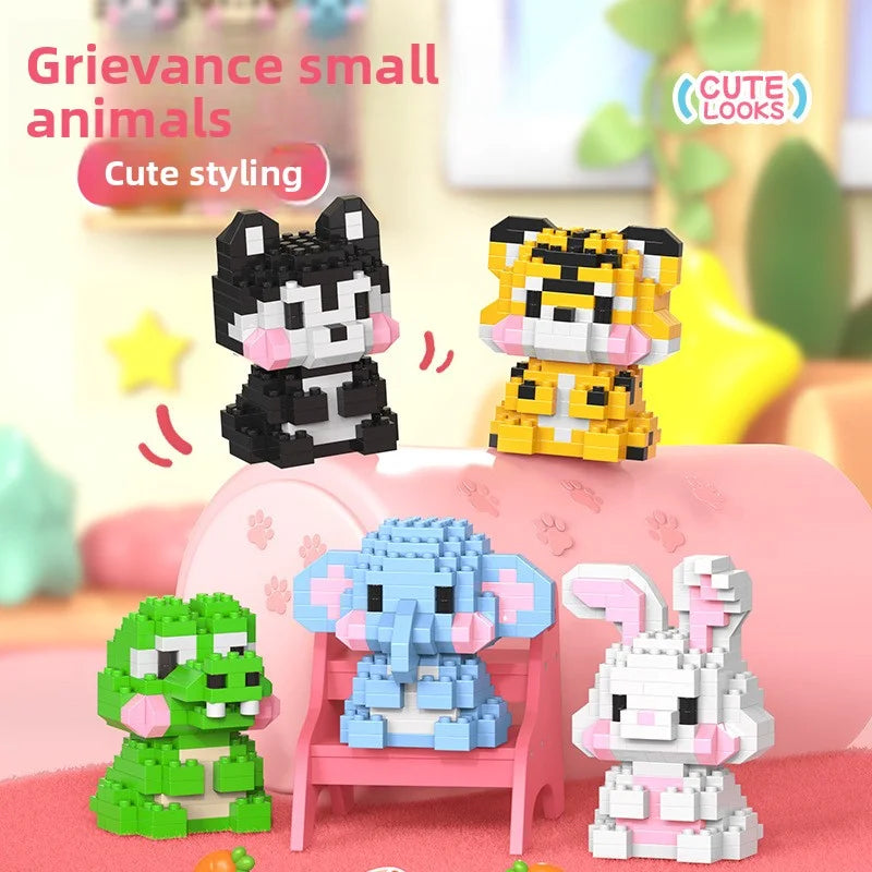 Animal Cat Bricks Constructor Set Micro Building Blocks