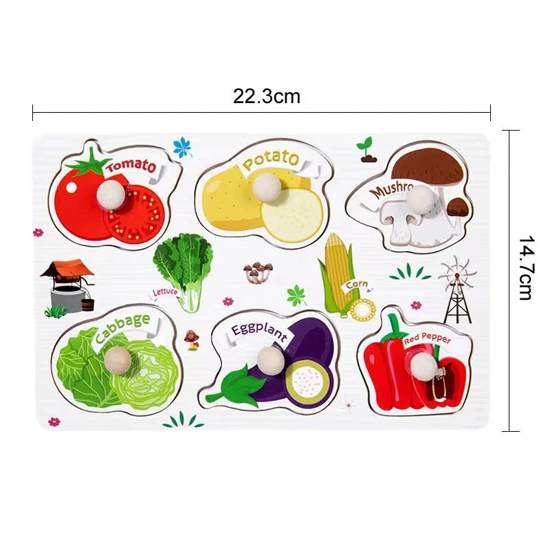 Children Wooden Puzzle Montessori Toys For Baby 1