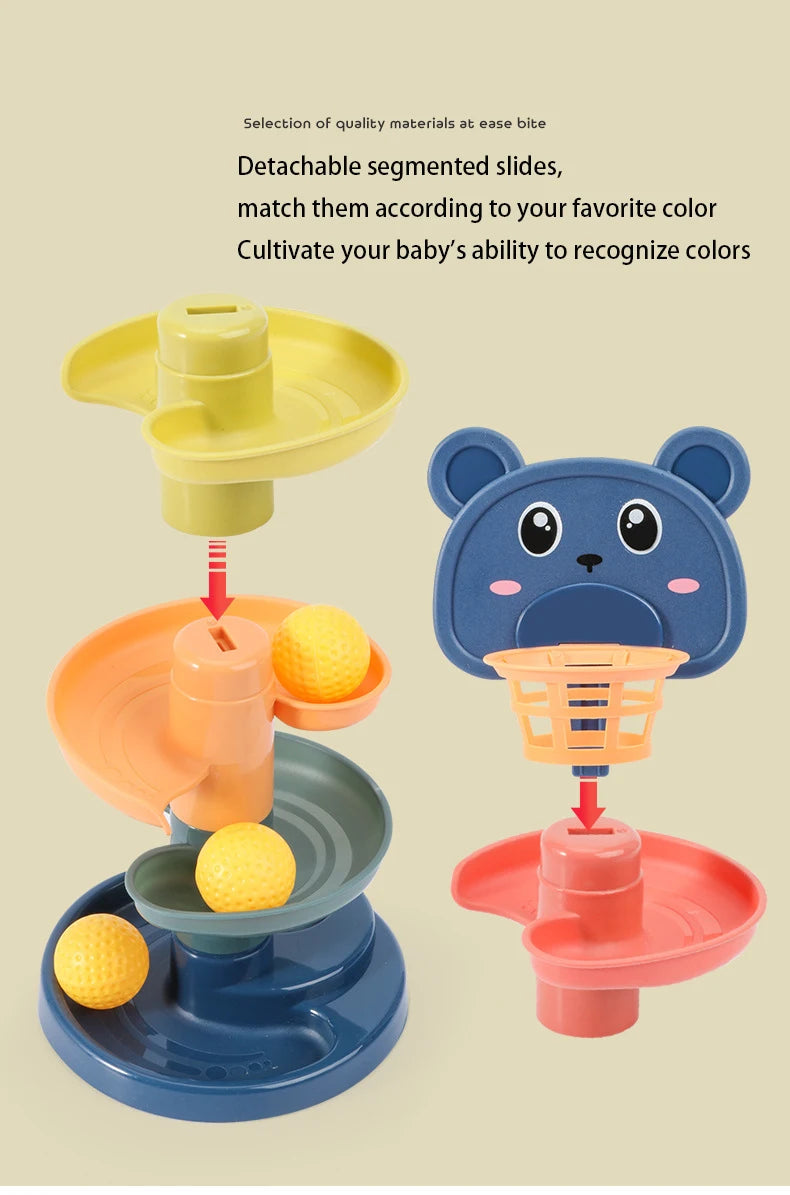 Montessori Baby Toy Rolling Ball Tower Montessori Educational