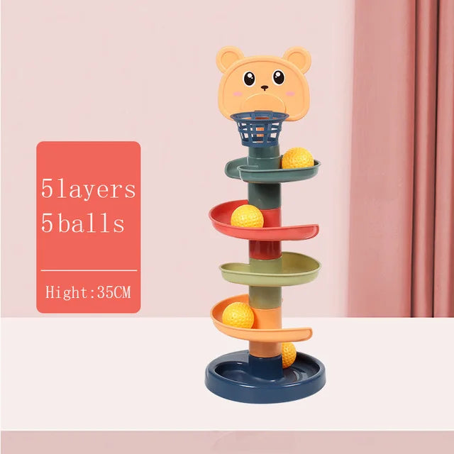 Montessori Baby Toy Rolling Ball Tower Montessori Educational