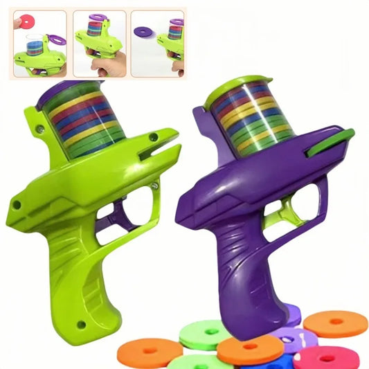 Kids Flying Discs Launcher Toys EVA Soft Bullet