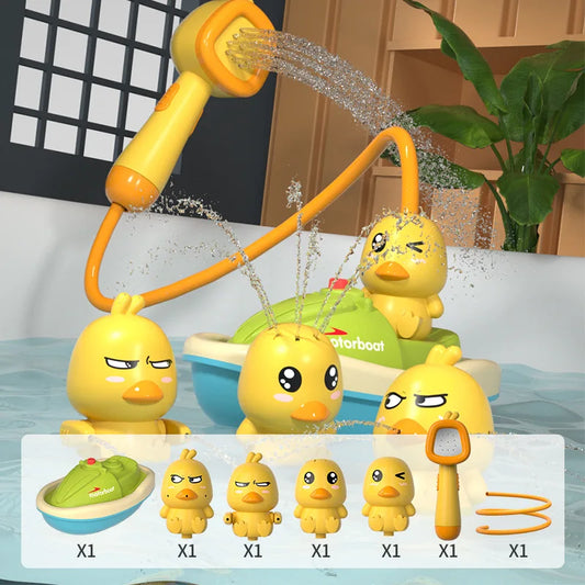 Baby Bath Toys Cute Duck Electric Water Spray