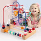 Montessori Baby Toys Wooden Roller Coaster Bead Maze
