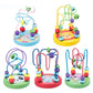 Colorful Wooden Roller Coaster Educational Circle Toy For